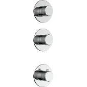 Alvoro Aura Afbouwdeel Voor Inbouw Thermostaat Met 2 Stopkranen - Chroom - Kranen, Badkranen, Inbouw Badkranen - 5404024125513
