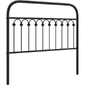 vidaXL Vervangend hoofdbord 107 cm metaal zwart