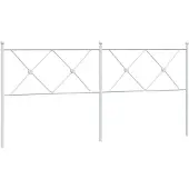 vidaXL Vervangend hoofdbord 180 cm metaal wit