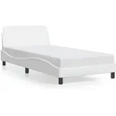 vidaXL Bedframe "Dover" kunstleer wit 100x200 cm