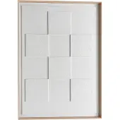 Reinders - Square Relief Art Schilderij - 70 x 50 cm - Wit