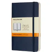 Moleskine Klassiek notitieboekje met gevoerde zak Saffierblauwe zachte kaft