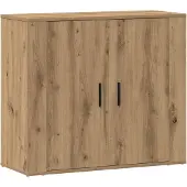 vidaXL Dressoir 80x33x70 cm bewerkt hout artisanaal eikenkleurig