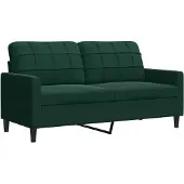 vidaXL Tweezitsbank 140 cm fluweel donkergroen