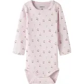 Name it Rompertje/body 'NBFFICHERRY' groen / rosa / rood
