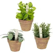 Décoris Plant In Pot 15x15x17cm Groen groen Kunststof Kunstplant