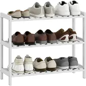 HOMCOM Schoenenrek - Grenenhout - 70x26x57,5cm - Wit
