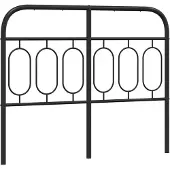 vidaXL Vervangend hoofdbord 120 cm metaal zwart
