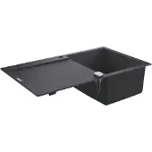 GROHE Spoelbakken - Composiet spoelbak K500 met automatische waste, 86x50 cm, grafiet zwart 31644AP0