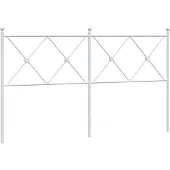 vidaXL Vervangend hoofdbord 160 cm metaal wit