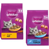 Whiskas Adult 1+ met kip kattenvoer 3 x 7 kg