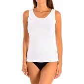 Q-En Dames Bamboe Brede Schouderband Onderhemd Q701