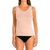 Q-En Dames Bamboe Brede Band Onderhemd Q701