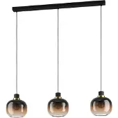 Eglo Hanglamp E27 | Oilella 3 | Zwart/Goud