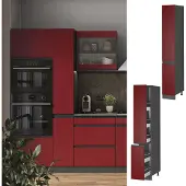 Vicco R-Line Apotheekkast – 30 cm J-vorm Rood