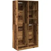 vidaXL Kledingkast 100x50x200 cm bewerkt hout oud hout