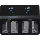 KOENIC Kaf 924224 B Double Air Fryer - Dubbele Airfryer Zwart/zilver 9 L 2400 W Aantal Frituurmanden: 1