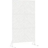 Syfax Privacyscherm 100 x 50 x 180 cm Staal Wit