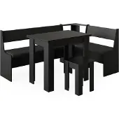 Vicco Roman Hoekbankgroep – 180 x 120 cm met tafel Zwart