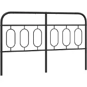 vidaXL Vervangend hoofdbord 150 cm metaal zwart