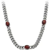 Gaya Ketting robijnrood / zilver