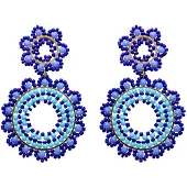 IZIA Oorbellen blauw / turquoise