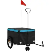 Syfax Fietstrailer 45 kg ijzer zwart en blauw