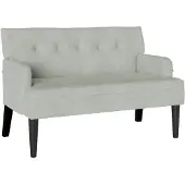 vidaXL Chesterfield Bank Lichtgrijs 112 x 65,5 x 75 cm Fluweel