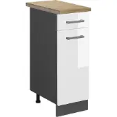 Vicco R-Line Keukenonderkast – 30 cm, WB Eik Wit Hoogglans