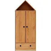 Loft 24 Alpi-Garderobekast 2 Deurs 1 Lade Pine/MDF Natuur