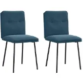 vidaXL Eetkamerstoelen 2 st fluweel blauw