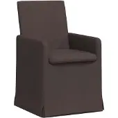 vidaXL Eetstoelen 2 st Stof Donkerbruin 57 x 68 x 94 cm
