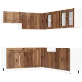 vidaXL 11-delige Keukenkastenset Porto bewerkt hout oud houtkleurig