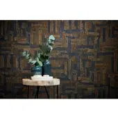 Living Walls GRAFISCH PENSEELSTREKEN BEHANG | Stofeffect - Bruin Grijs Zwart/Antraciet - Metropolitan Stories Hot Spots