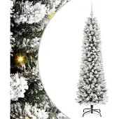 vidaXL Kunstkerstboom Wit 180 cm PVC en Metaal en Plastic