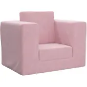 vidaXL Kinderslaapbank zacht pluche roze