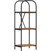 vidaXL Boekenplank 3-laags 40 x 30 x 109 cm Bewerkt hout Oudhout