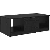 vidaXL Salontafel Zwart Eiken 102 x 50 x 36cm Bewerkt hout
