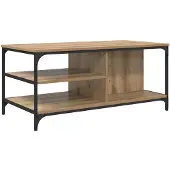 vidaXL Salontafel Artisan Eiken 100 x 50 x 45 cm Bewerkt hout