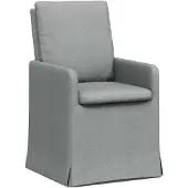vidaXL Eetstoelen 2 st Stof Lichtgrijs 57 x 67 x 98 cm