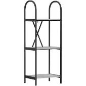 vidaXL Boekenplank 3-laags 40 x 30 x 109 cm Bewerkt hout Grijs Sonoma
