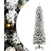 vidaXL Kunstkerstboom Wit 240 cm PVC en Metaal en Plastic