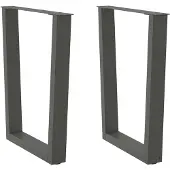 vidaXL Eettafelpoten 2 st V-vormig 70x(72-73,3) cm staal antraciet