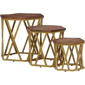 vidaXL Salontafels Bruin 55 x 55 x 50 cm Massief Mango Hout
