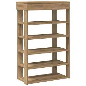 vidaXL Schoenenrek 60x30x98 cm bewerkt hout artisanaal eikenkleur