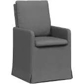 vidaXL Eetstoelen 2 st Stof Donkergrijs 57 x 67 x 98 cm