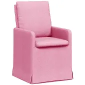 vidaXL Eetstoelen 2 st Stof Roze 57 x 67 x 98 cm
