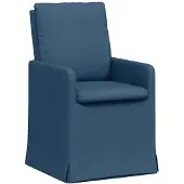 vidaXL Eetstoelen 2 st Stof Blauw 57 x 67 x 98 cm