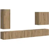 vidaXL Tv Wandkast Set 6 st Artisan Eiken