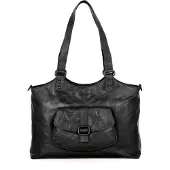 Spikes & Sparrow Schoudertas / Laptoptas 15.6'' Kalynn Zwart